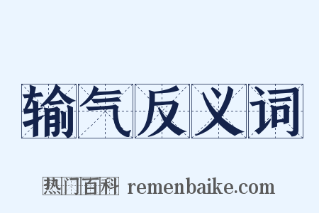输气反义词是什么意思的图片